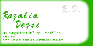 rozalia dezsi business card